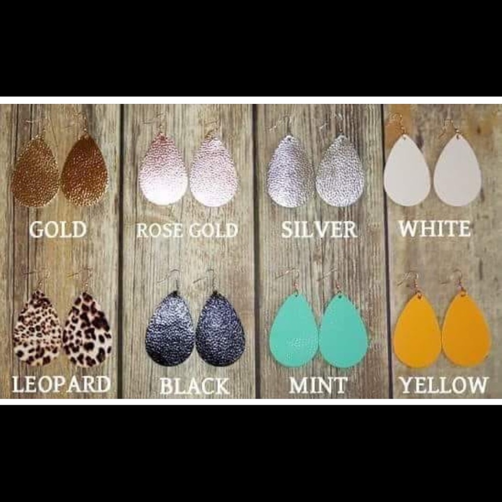 Brand new leather earrings